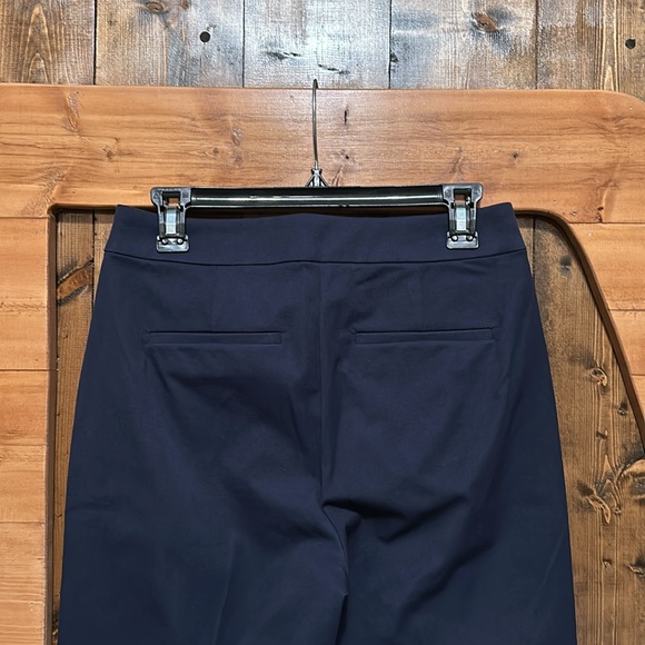 J.Crew The Kate straight-leg pant in bi-stretch cotton blend in navy - Picture 8 of 9